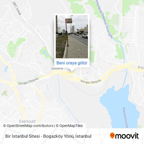 Bir İstanbul Sitesi - Bogazköy Yönü harita