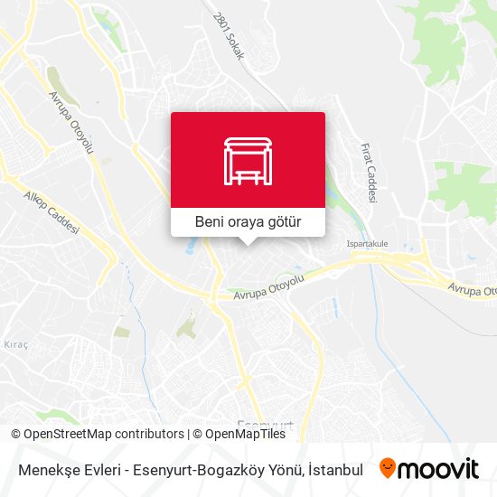 Menekşe Evleri - Esenyurt-Bogazköy Yönü harita