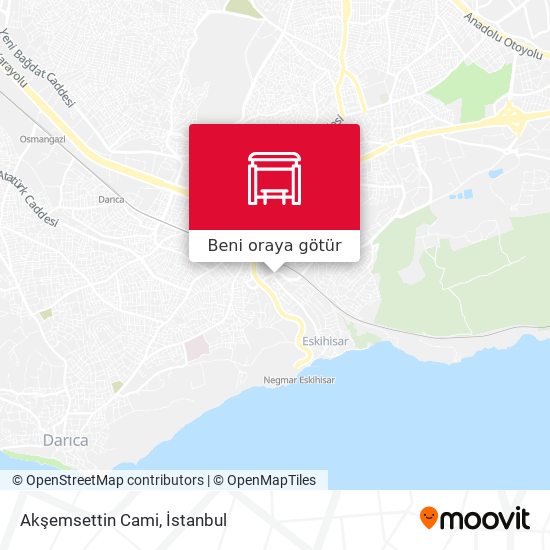 Akşemsettin Cami harita