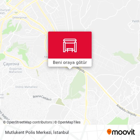 Mutlukent Polis Merkezi harita