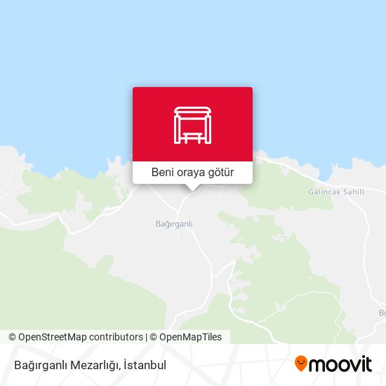Bağırganlı Mezarlığı harita