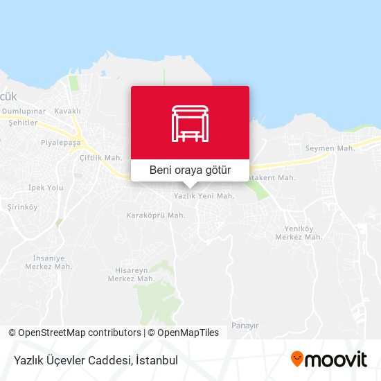 Yazlık Üçevler Caddesi harita