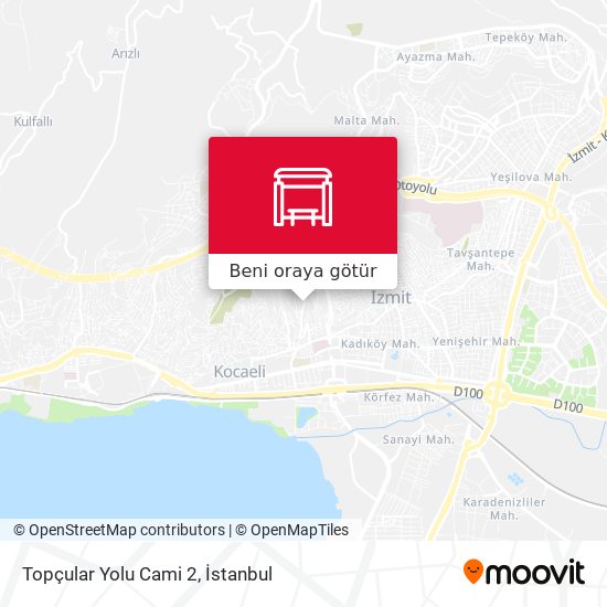 Topçular Yolu Cami 2 harita
