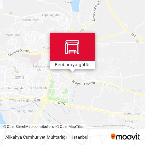 Alikahya Cumhuriyet Muhtarlığı 1 harita