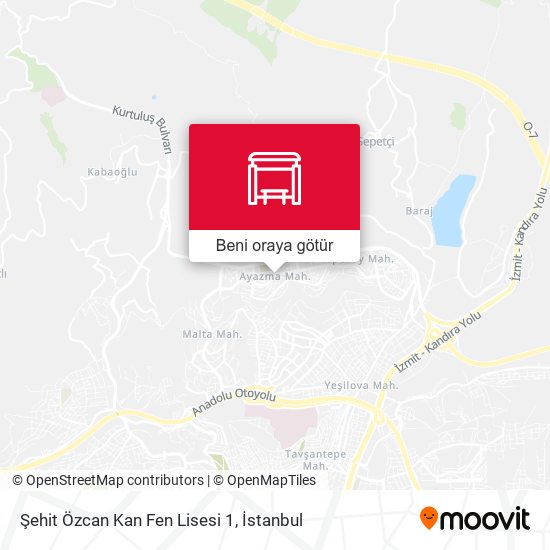 Şehit Özcan Kan Fen Lisesi 1 harita