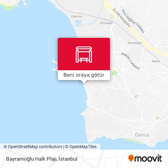 Bayramoğlu Halk Plajı harita