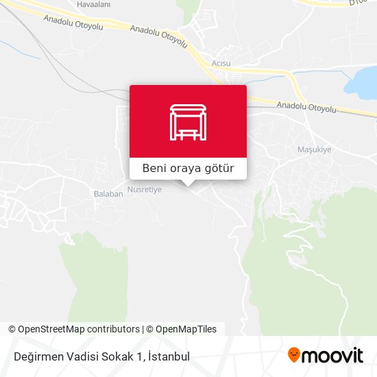 Değirmen Vadisi Sokak 1 harita