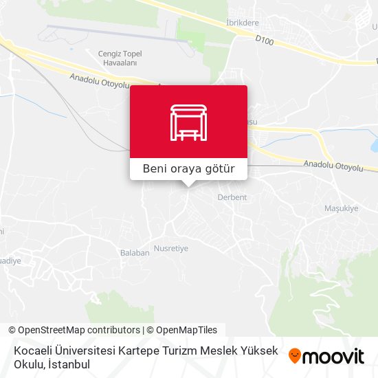 Kocaeli Üniversitesi Kartepe Turizm Meslek Yüksek Okulu harita