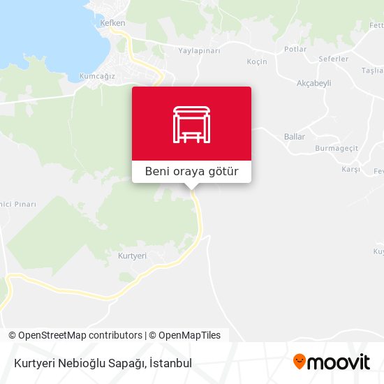 Kurtyeri Nebioğlu Sapağı harita