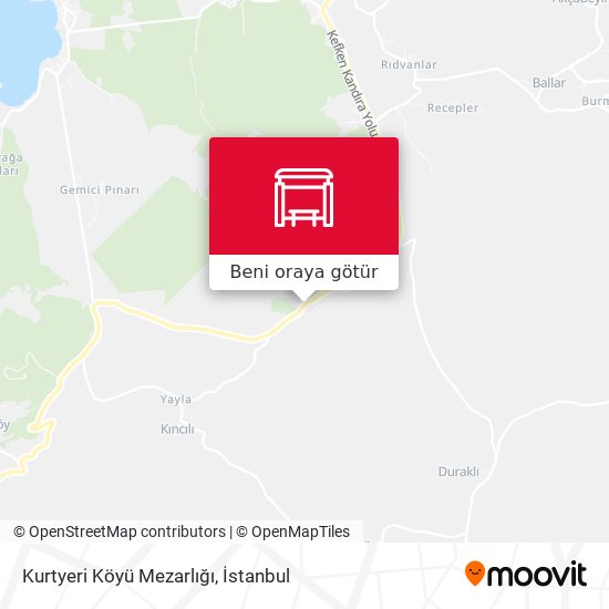 Kurtyeri Köyü Mezarlığı harita