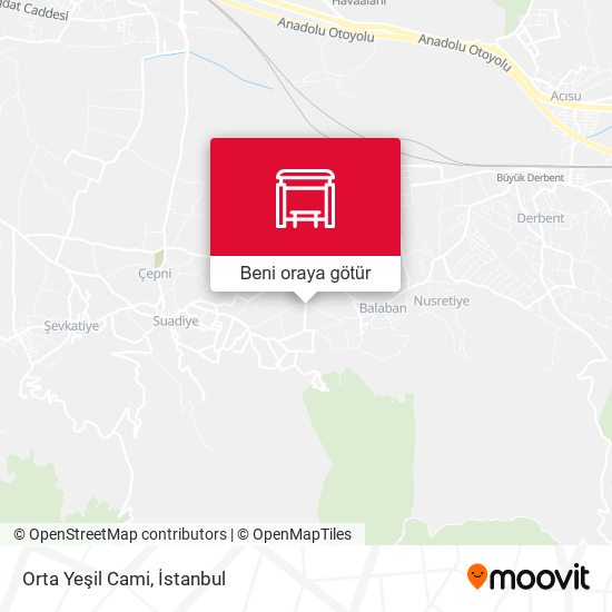 Orta Yeşil Cami harita