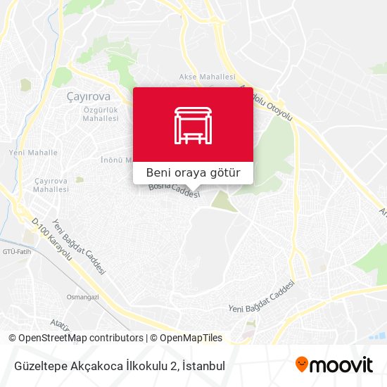 Güzeltepe Akçakoca İlkokulu 2 harita