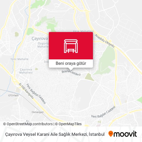 Çayırova Veysel Karani Aile Sağlık Merkezi harita