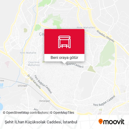 Şehit İLhan Küçüksolak Caddesi harita
