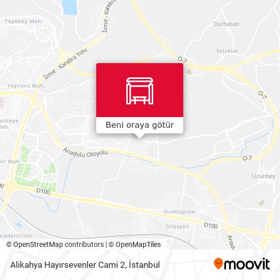 Alikahya Hayırsevenler Cami 2 harita