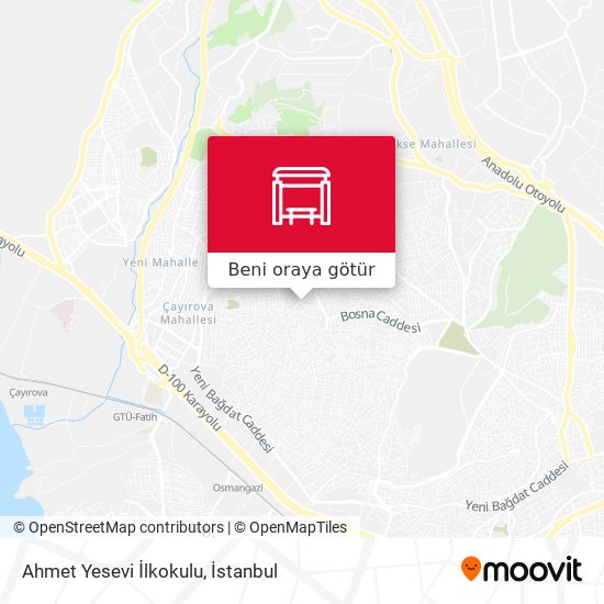 Ahmet Yesevi İlkokulu harita