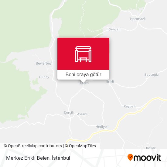 Merkez Erikli Belen harita