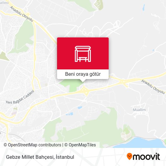 Gebze Millet Bahçesi harita