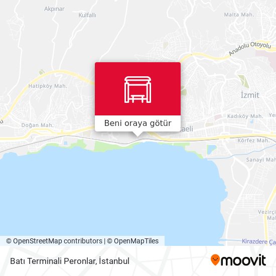 Batı Terminali Peronlar harita