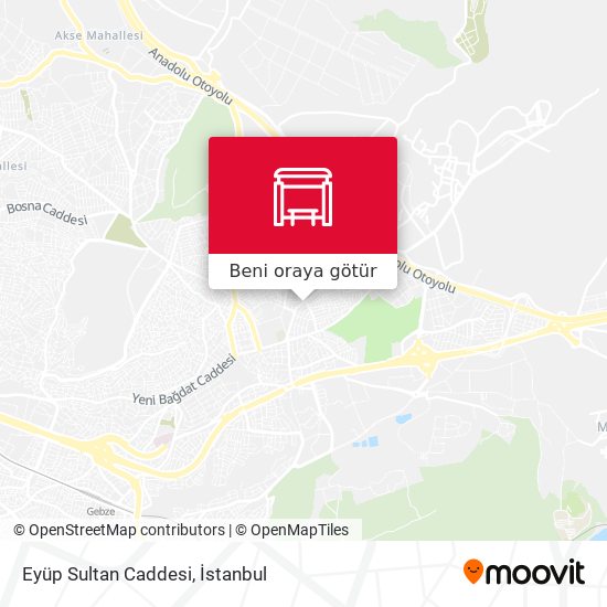 Eyüp Sultan Caddesi harita