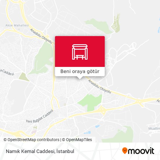 Namık Kemal Caddesi harita