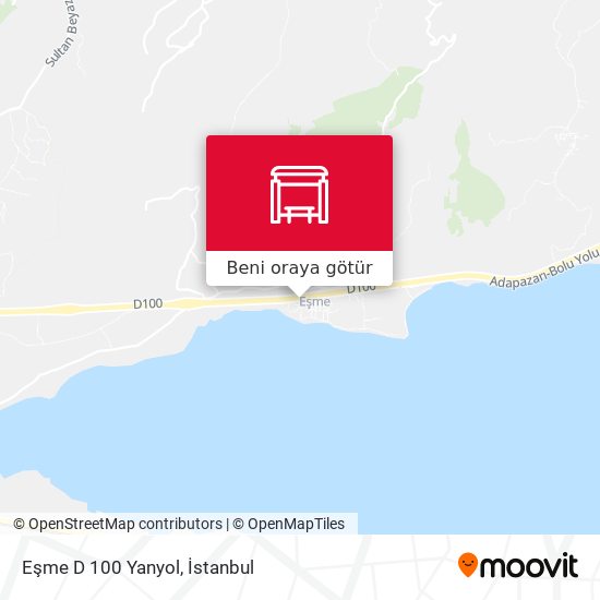 Eşme D 100 Yanyol harita