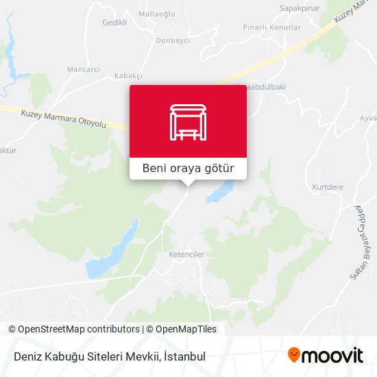 Deniz Kabuğu Siteleri Mevkii harita