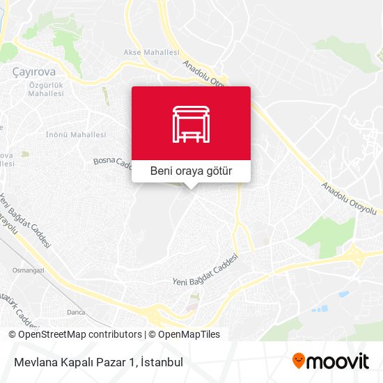 Mevlana Kapalı Pazar 1 harita
