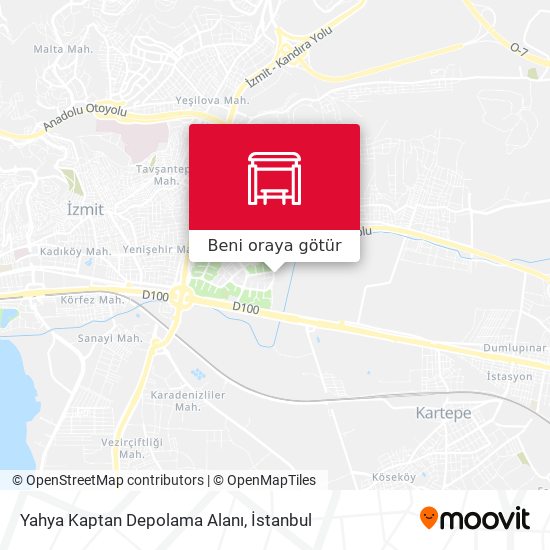 Yahya Kaptan Depolama Alanı harita
