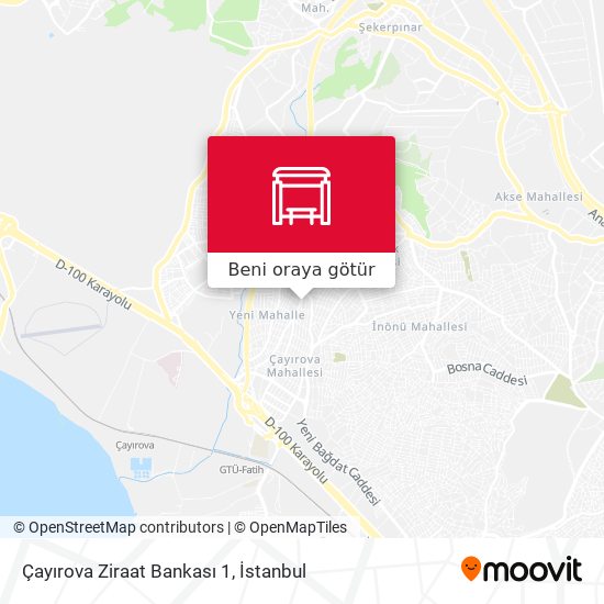 Çayırova Ziraat Bankası 1 harita