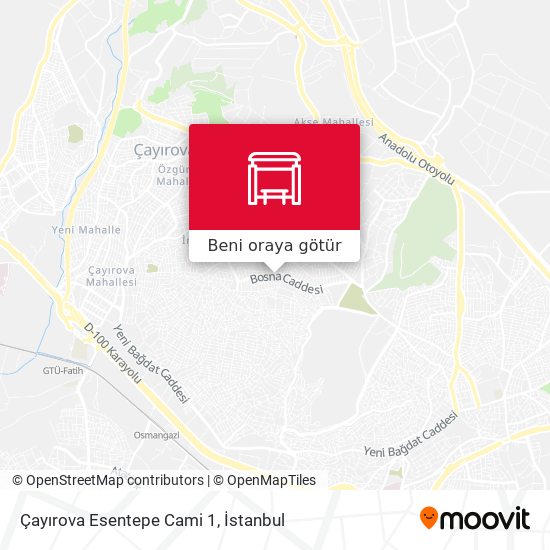 Çayırova Esentepe Cami 1 harita