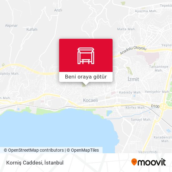 Korniş Caddesi harita