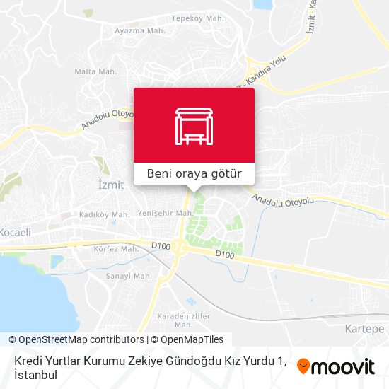 Kredi Yurtlar Kurumu Zekiye Gündoğdu Kız Yurdu 1 harita