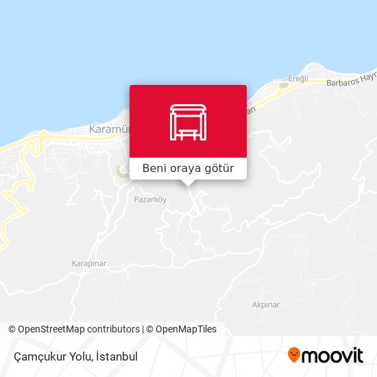 Çamçukur Yolu harita