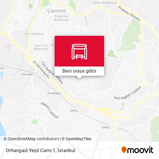 Orhangazi Yeşil Cami 1 harita