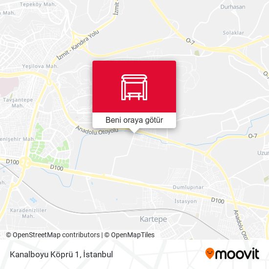 Kanalboyu Köprü 1 harita