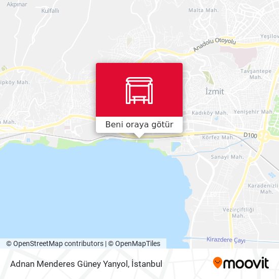 Adnan Menderes Güney Yanyol harita