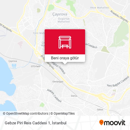 Gebze Piri Reis Caddesi 1 harita