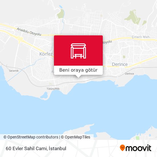 60 Evler Sahil Cami harita