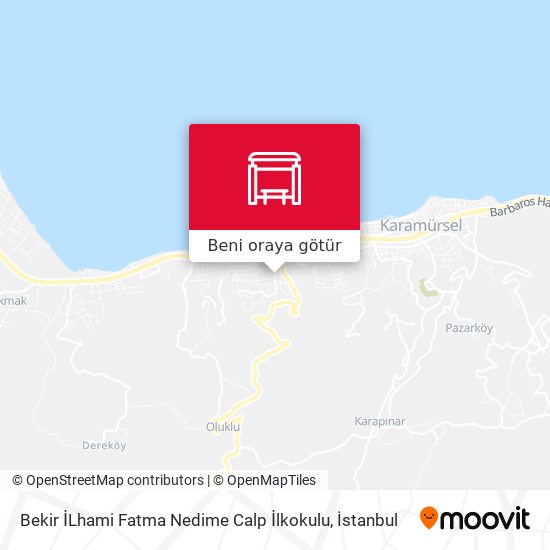 Bekir İLhami Fatma Nedime Calp İlkokulu harita