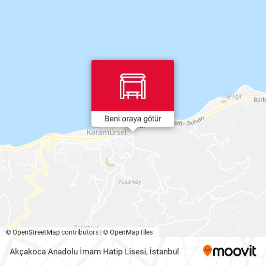Akçakoca Anadolu İmam Hatip Lisesi harita