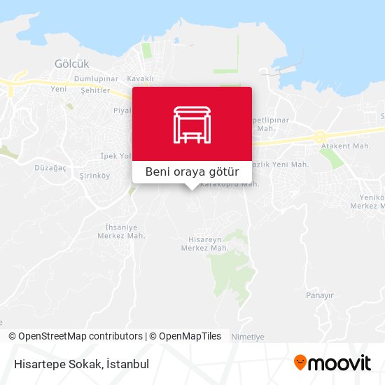 Hisartepe Sokak harita