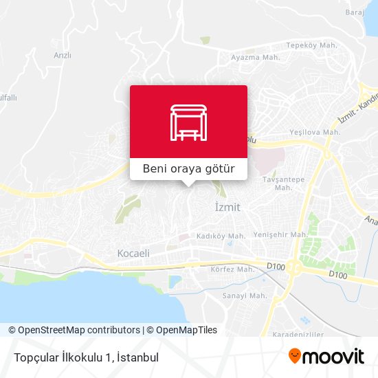 Topçular İlkokulu 1 harita