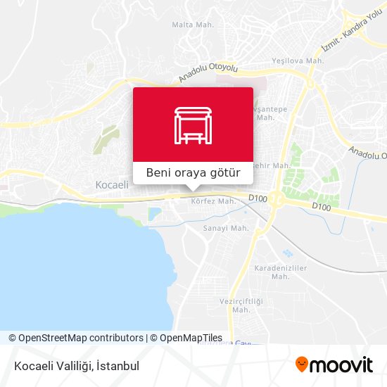 Kocaeli Valiliği harita