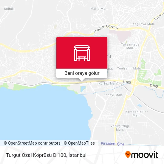 Turgut Özal Köprüsü D 100 harita