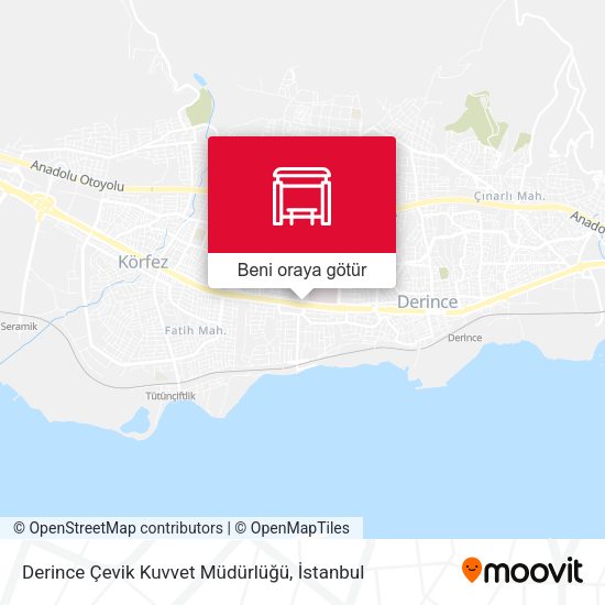 Derince Çevik Kuvvet Müdürlüğü harita
