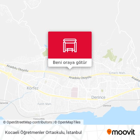 Kocaeli Öğretmenler Ortaokulu harita