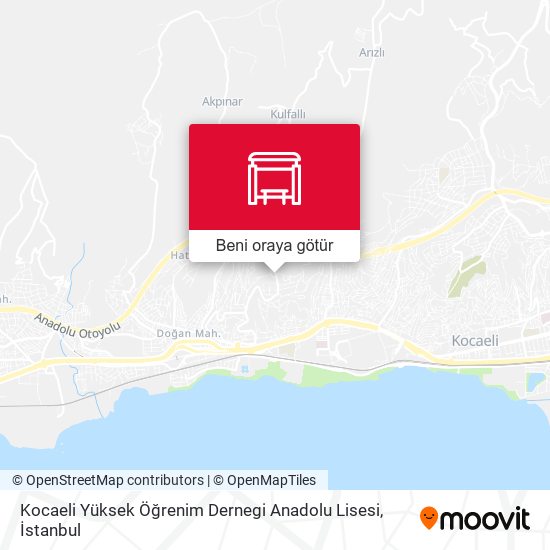 Kocaeli Yüksek Öğrenim Dernegi Anadolu Lisesi harita