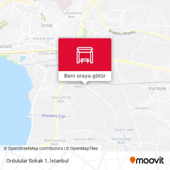 Ordulular Sokak 1 harita