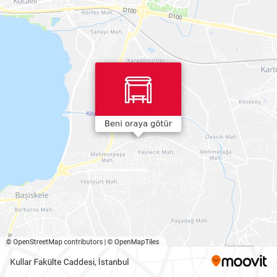 Kullar Fakülte Caddesi harita
